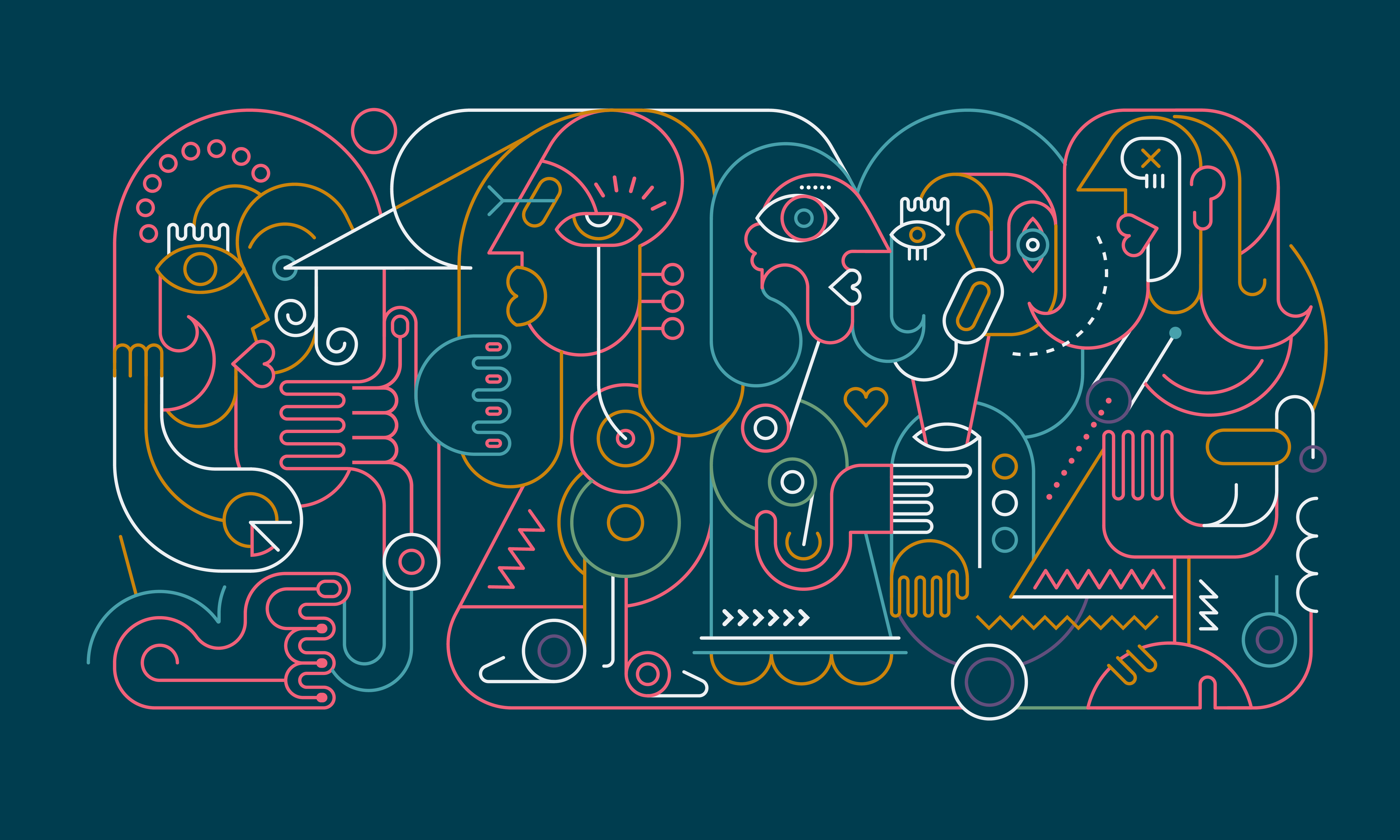 Illustration: many people Illustration: many people