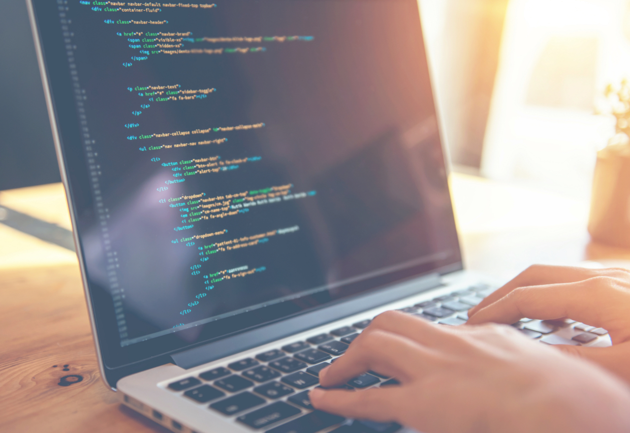 Image of code on a laptop Image of code on a laptop