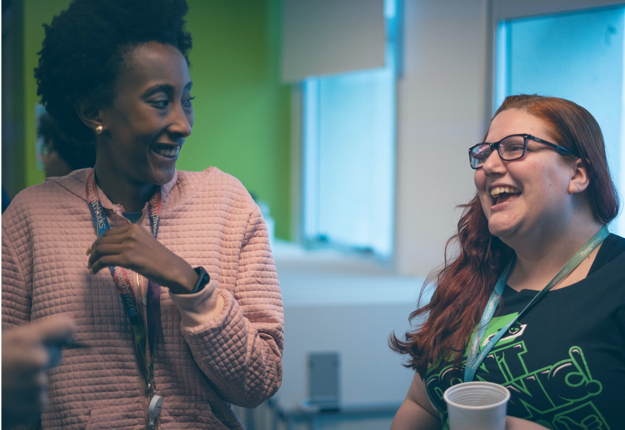 Two colleagues talking 