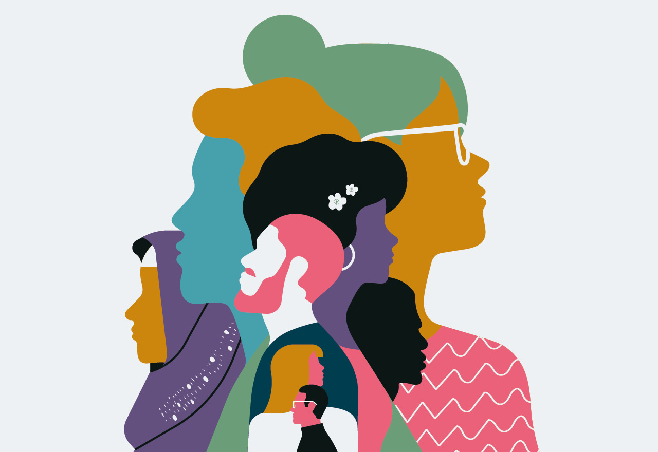 Illustration of diverse people Illustration of diverse people