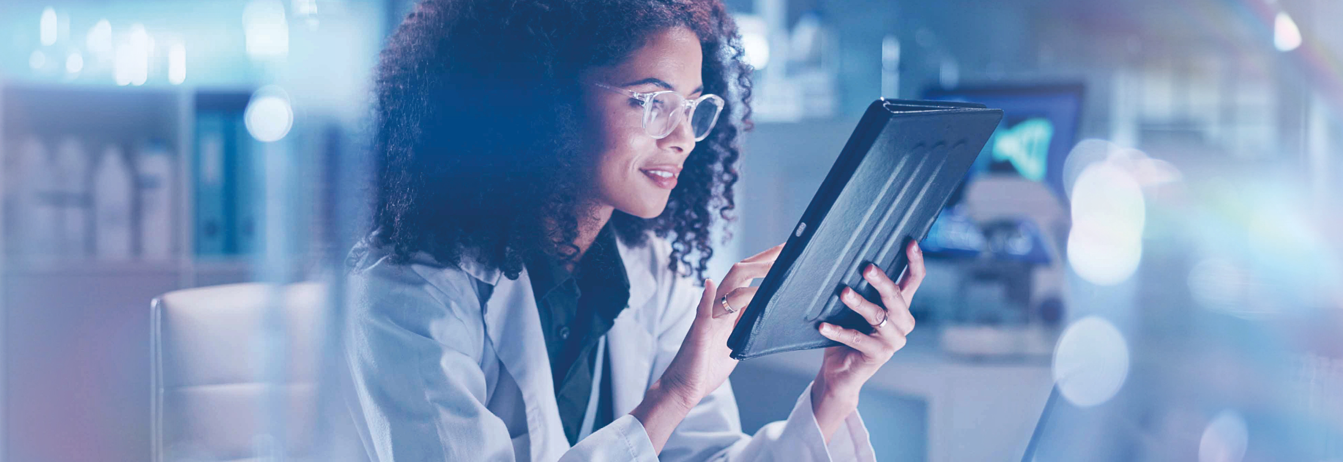 Doctor using a tablet