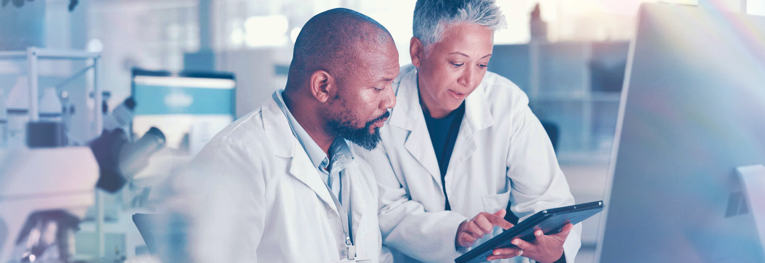 Two pharmacists working together