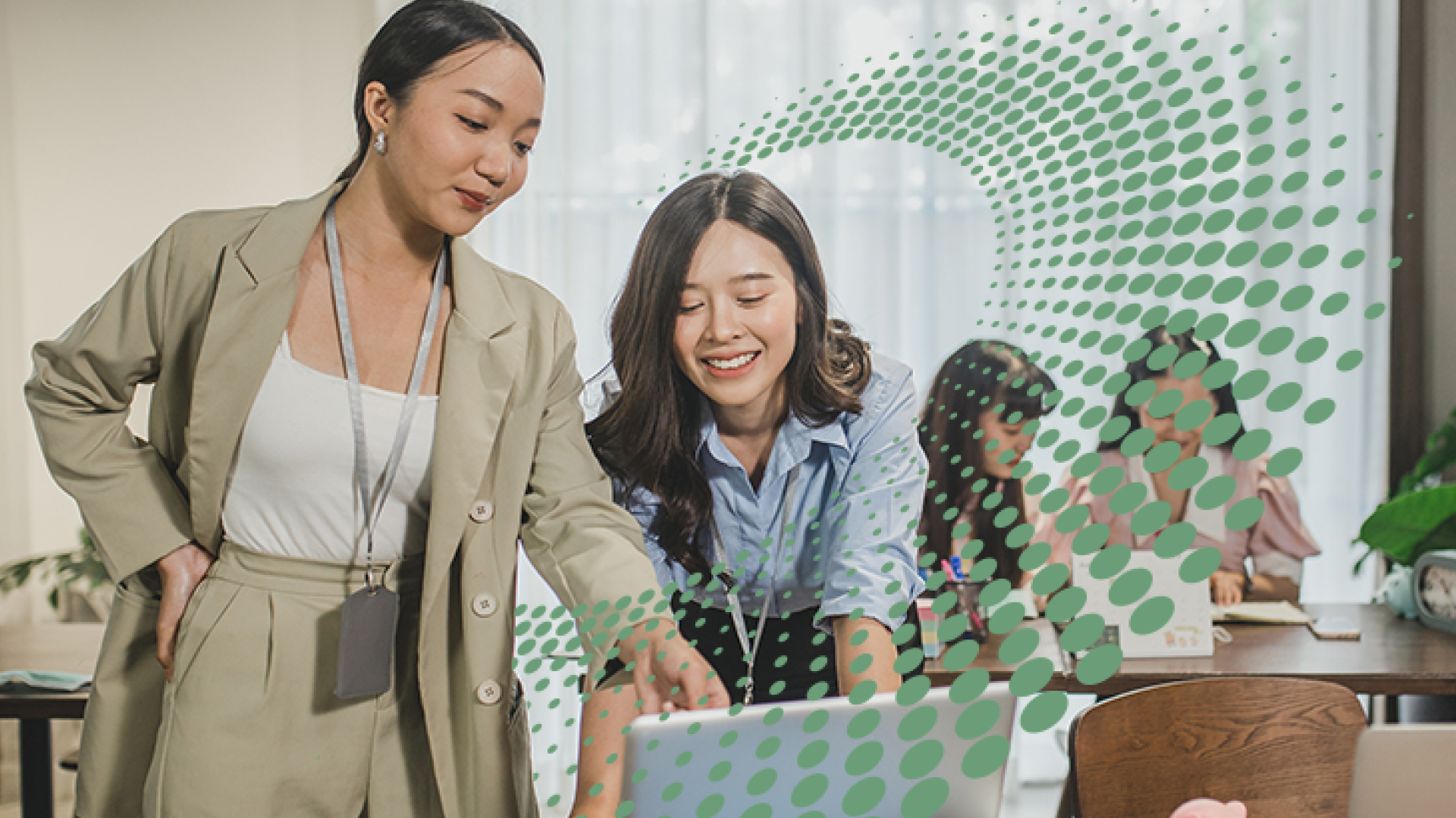 Two people in AI product workshop