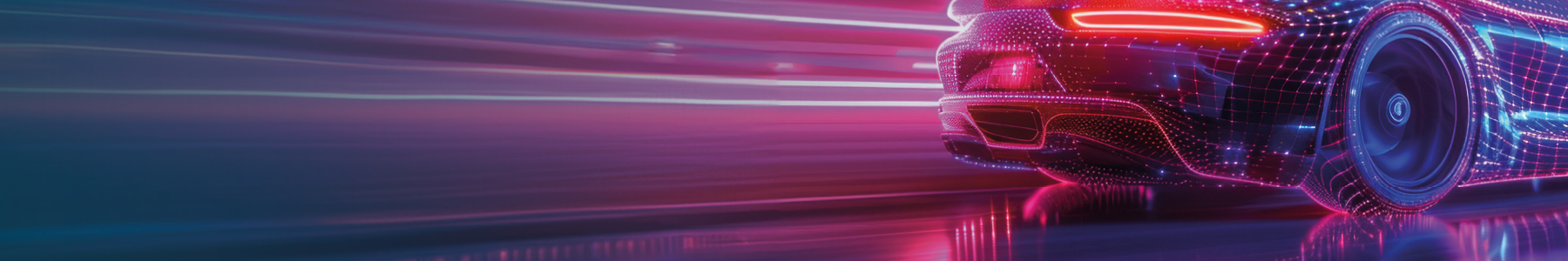 Sportscar from the back with pink background