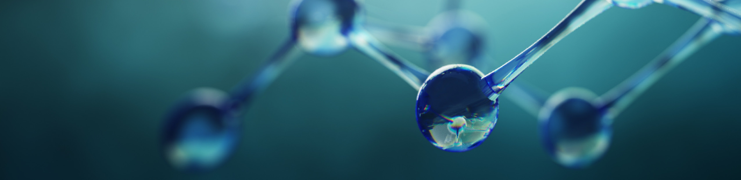 Interconnected atoms or molecules