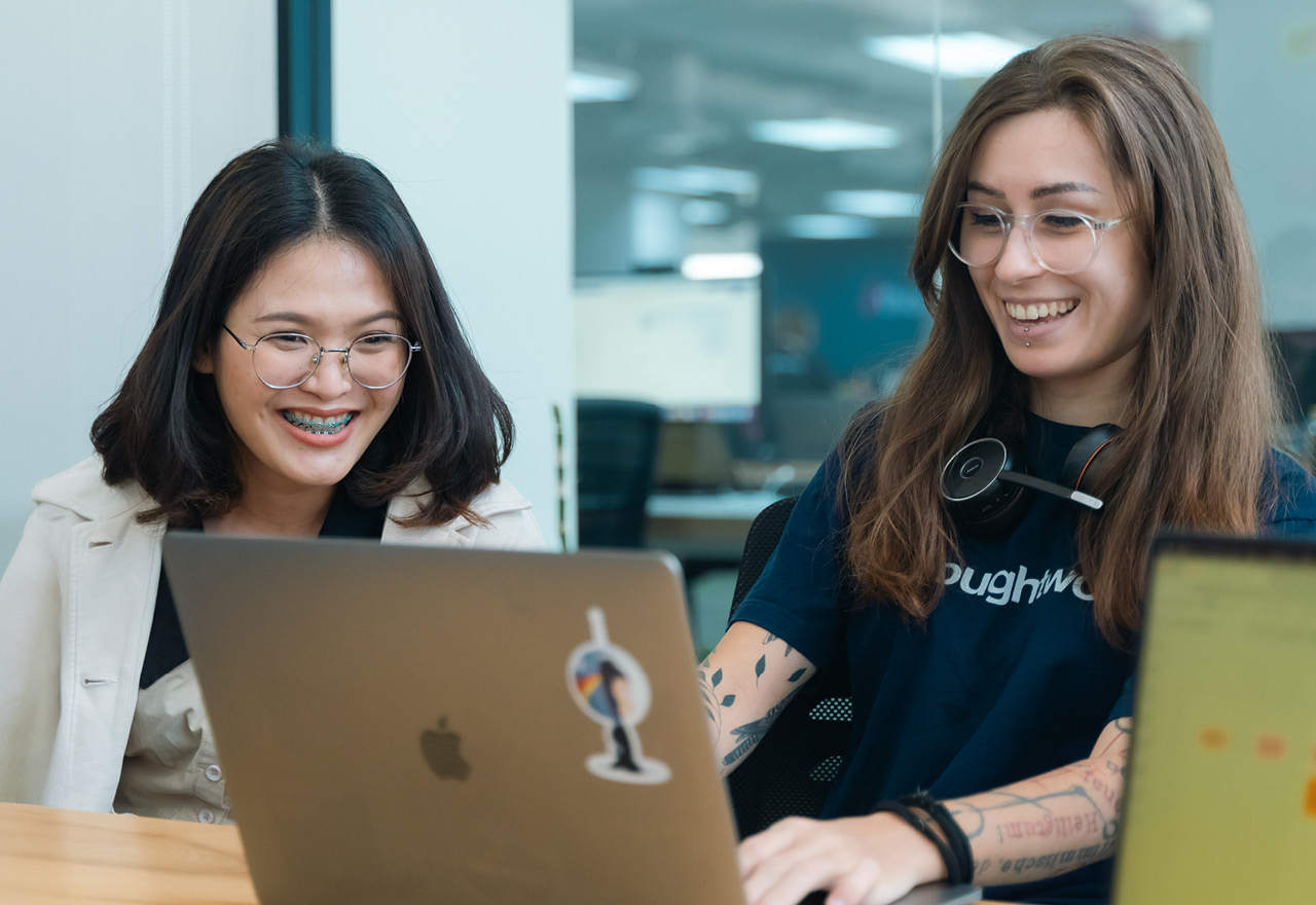 Developers working in their desk