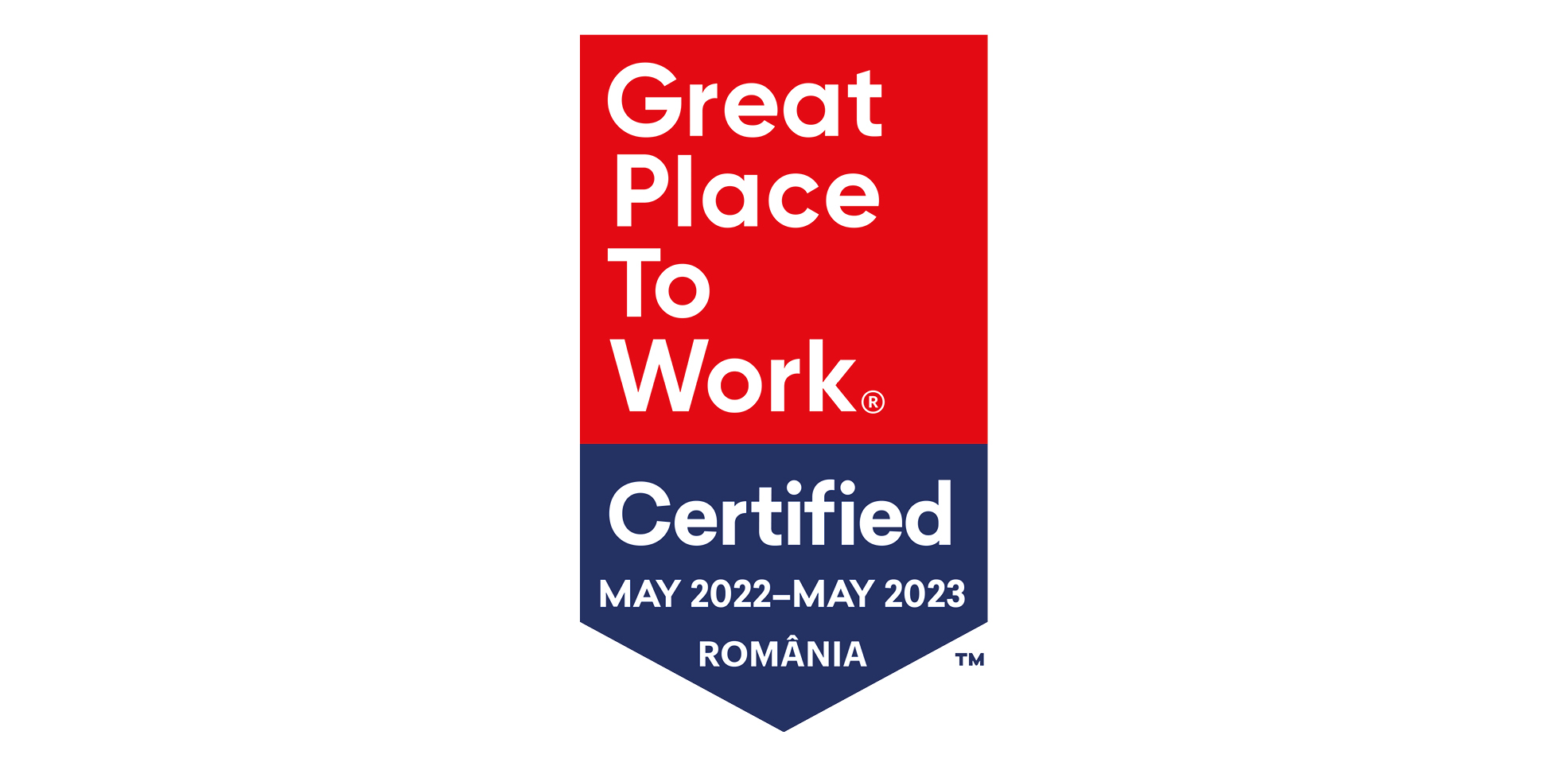 Badge for Great Place to Work Romania 2022-2023