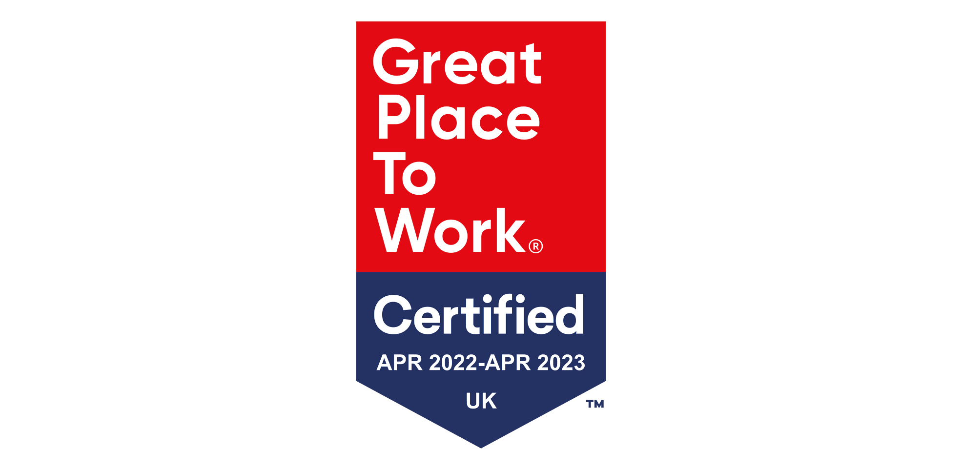 Badge for Great Place to Work UK 2022-2023