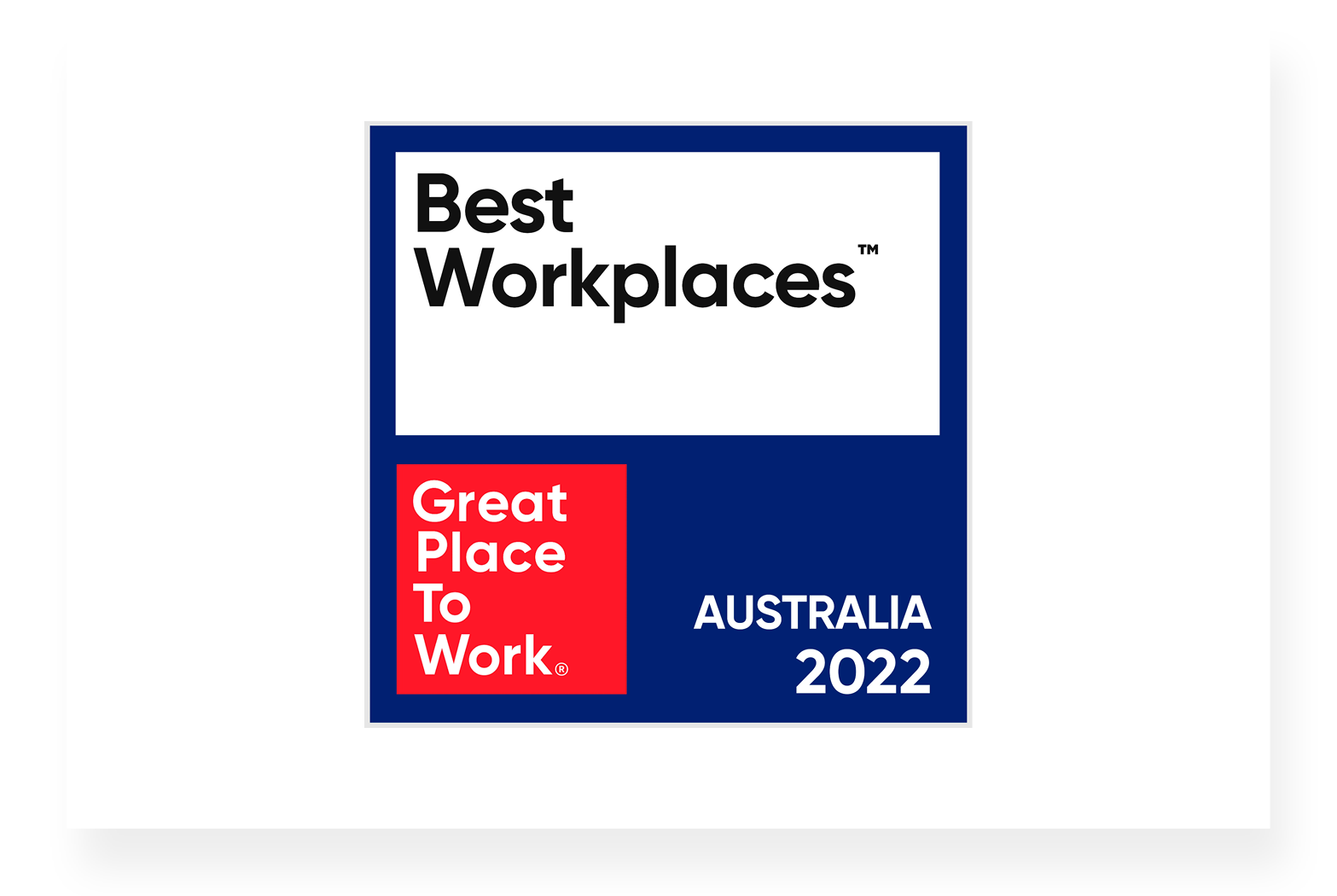 Great Place to Work Best Workplaces award for Australia 2022