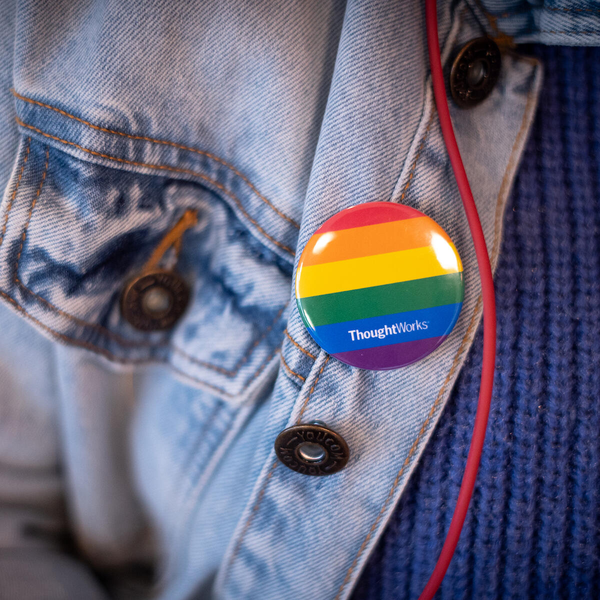 Image of a Thoughtworks pride rainbow badge