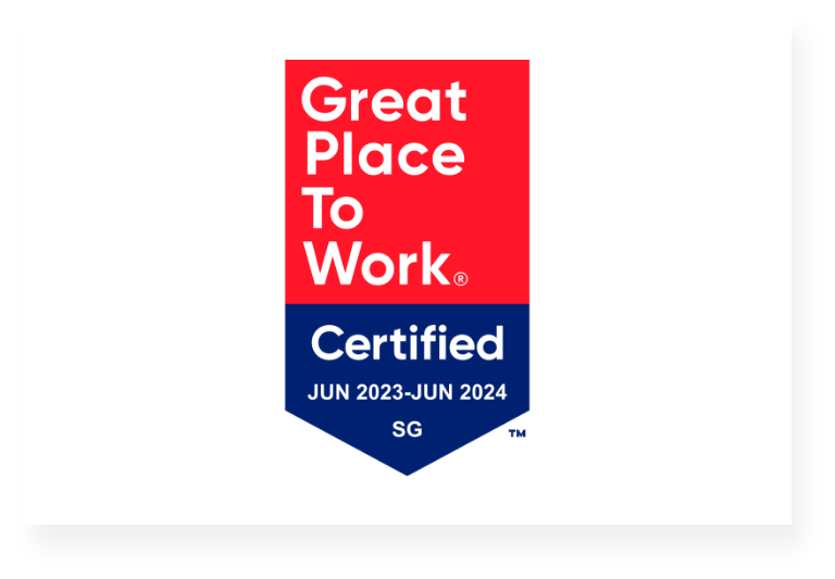 Great Place to Work Certified July 2023 - July 2024 SIngapore