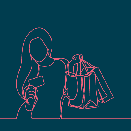 line illustration of buyer, fiona line illustration of buyer, fiona