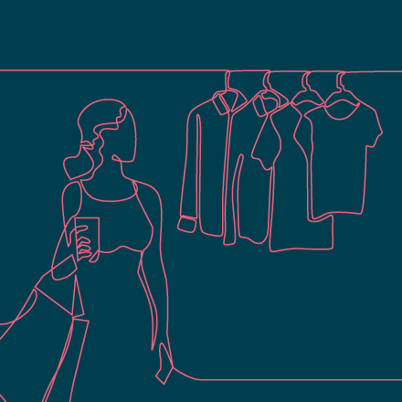 line illustration of buyer, fatima