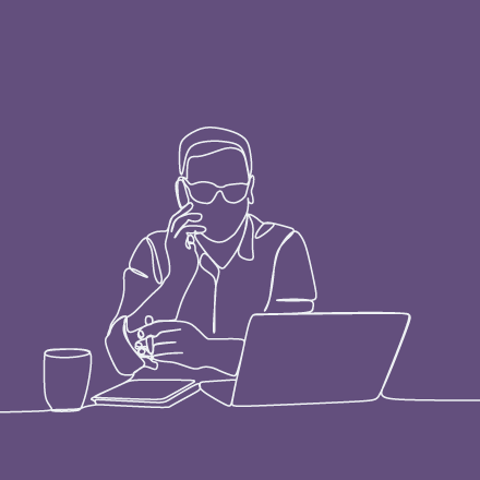 line illustration of buyer, paul line illustration of buyer, paul