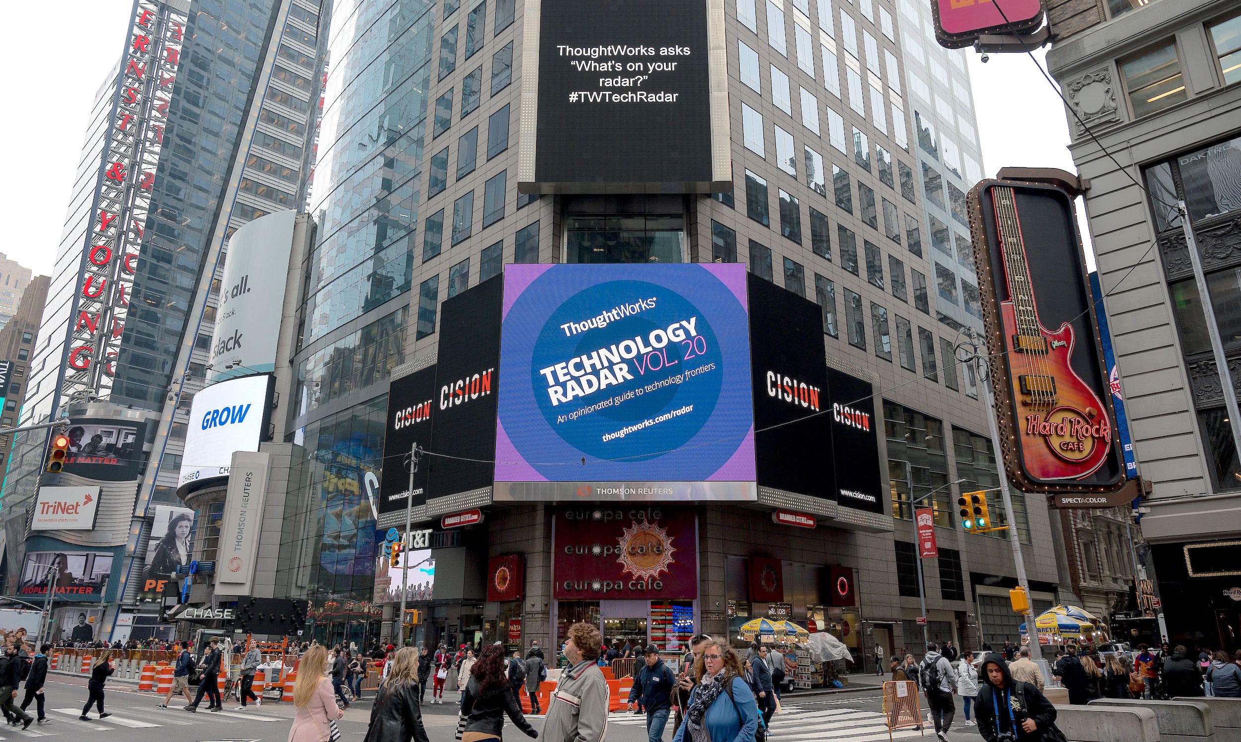 Volume 20 billboard in Times Square, New York