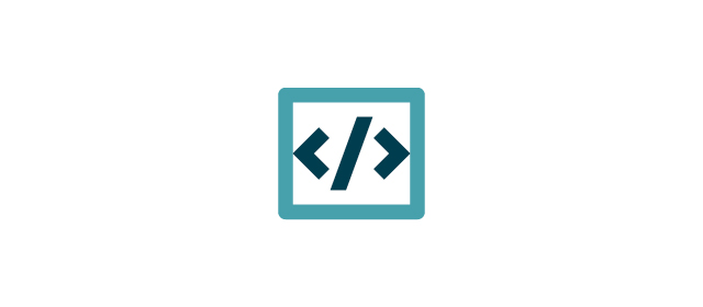 Grey background, icon depicting a screen with code Grey background, icon depicting a screen with code