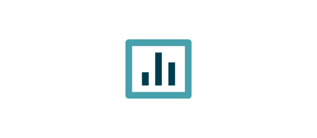Grey background, icon depicting a bar chart Grey background, icon depicting a bar chart