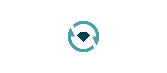 Grey background, icon depicting a virtuous circle Grey background, icon depicting a virtuous circle
