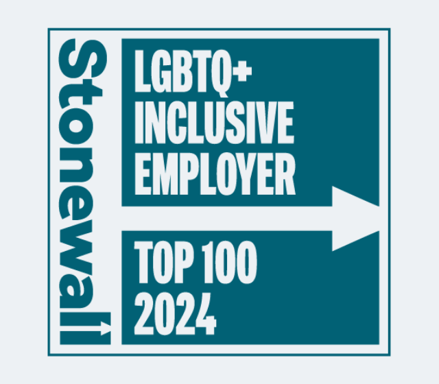 Stonewall - LGBTQ+ Inclusive Employer - Top 100 2024 (UK)