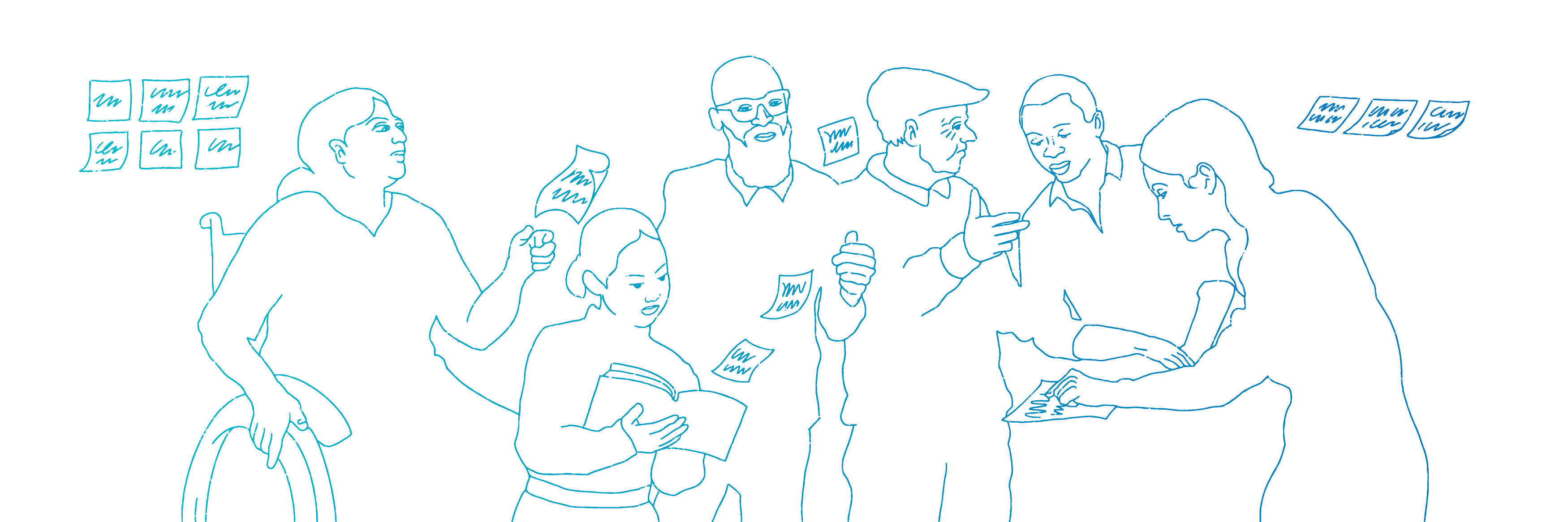 Illustration showing those who don't have access to digital systems trying to get healthcare services in person 