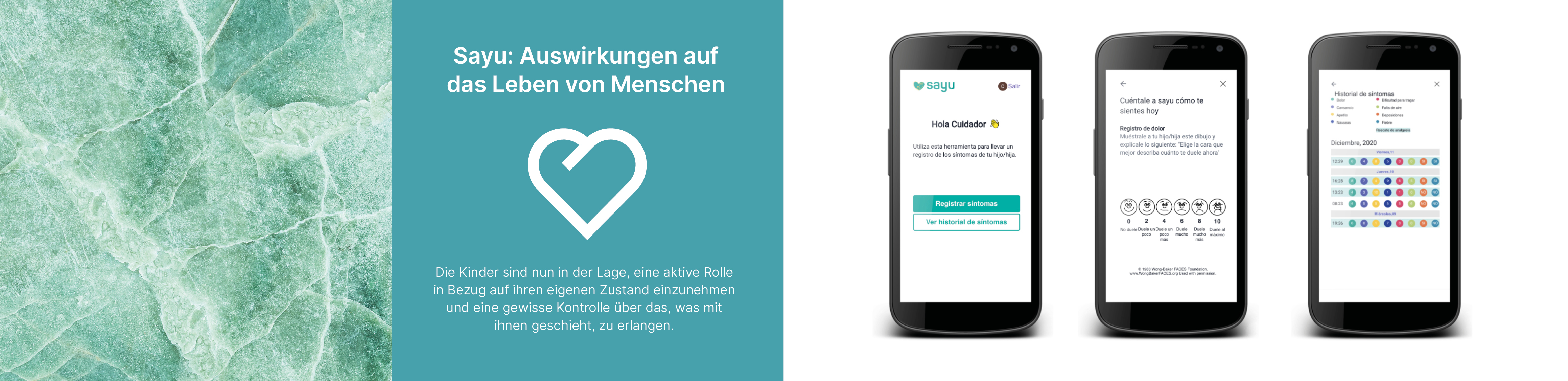 Infographic: The Sayu app is impacting lives by allowing children to take an active role in managing their condition. Images of the Sayu app. Infographic: The Sayu app is impacting lives by allowing children to take an active role in managing their condition. Images of the Sayu app.