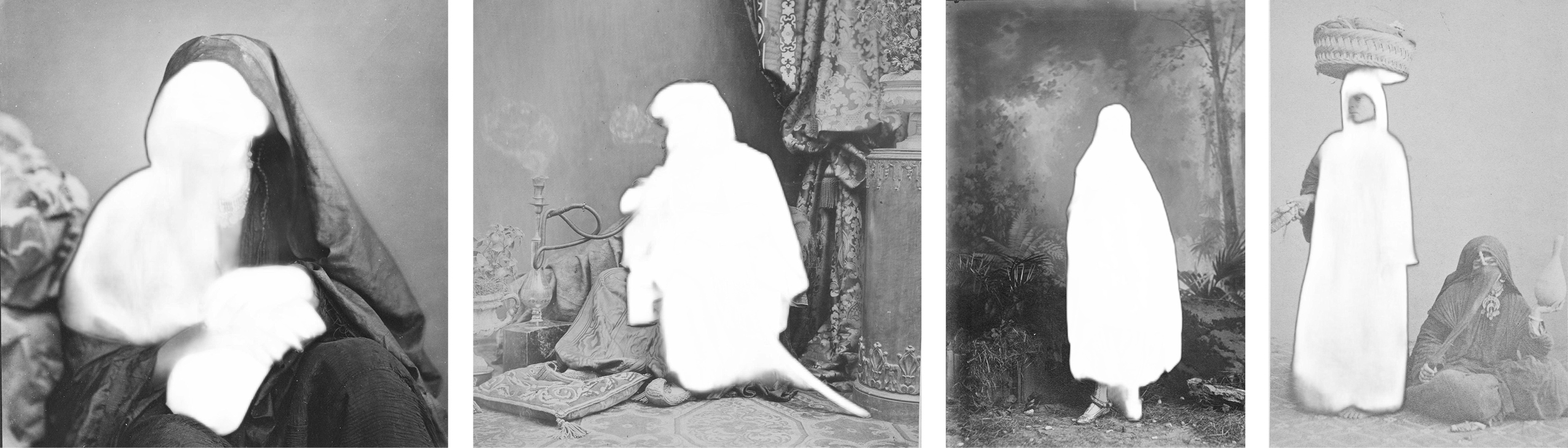 series of middle eastern desert portraits A series of middle eastern desert portraits showing the central characters blanked out