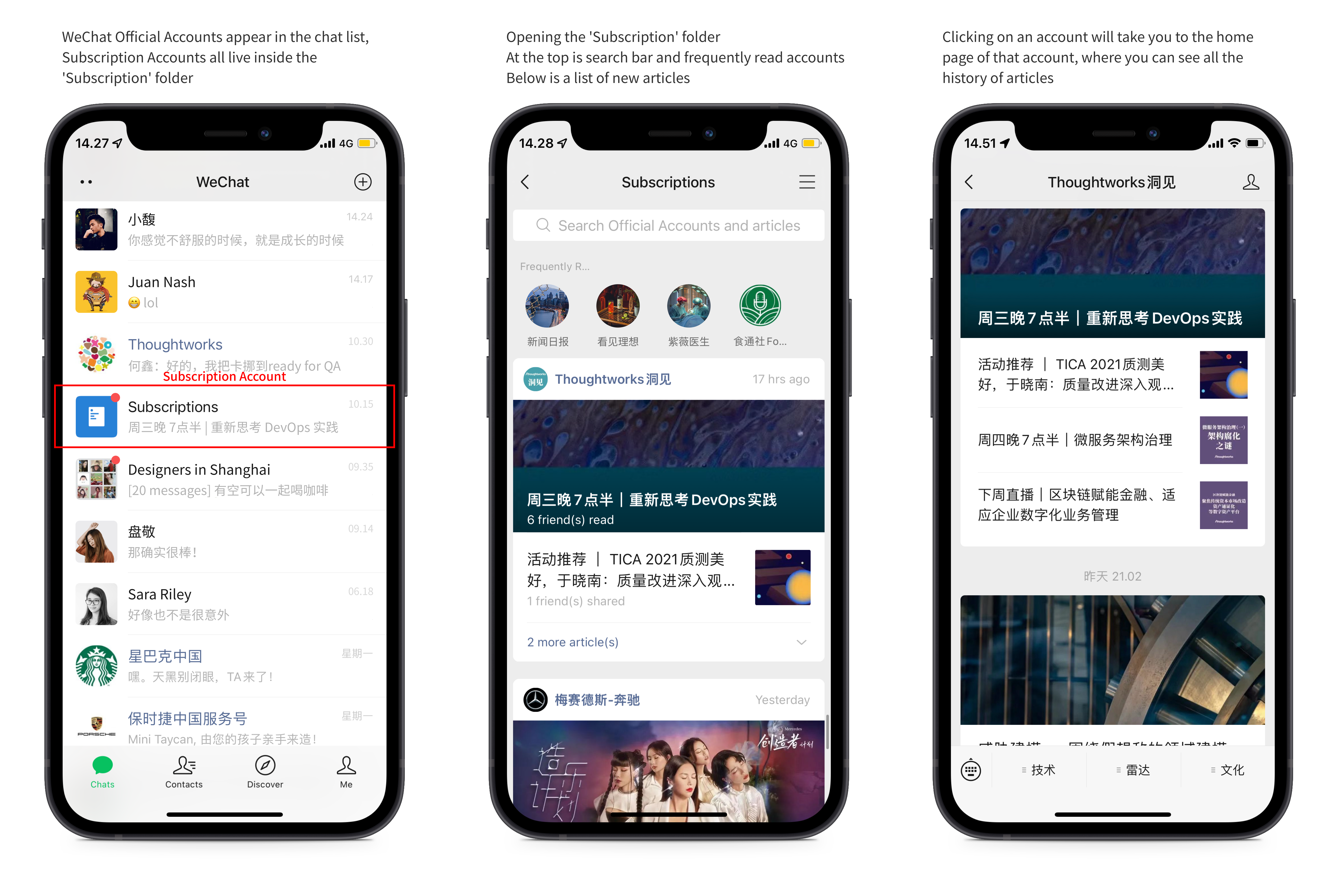 Image of 3 Iphones with the subscription accounts showing. Image of 3 Iphones with the subscription accounts showing.