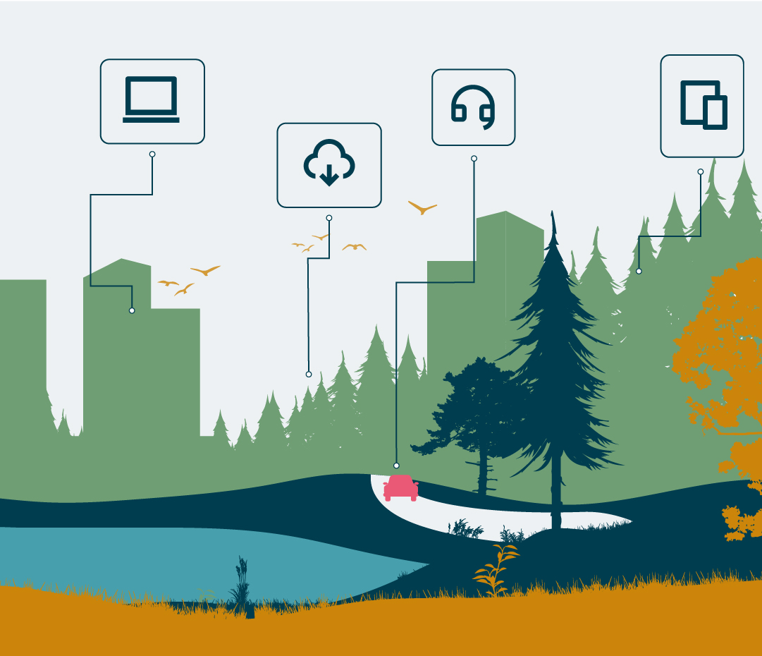 Illustration of digital transformation landscape