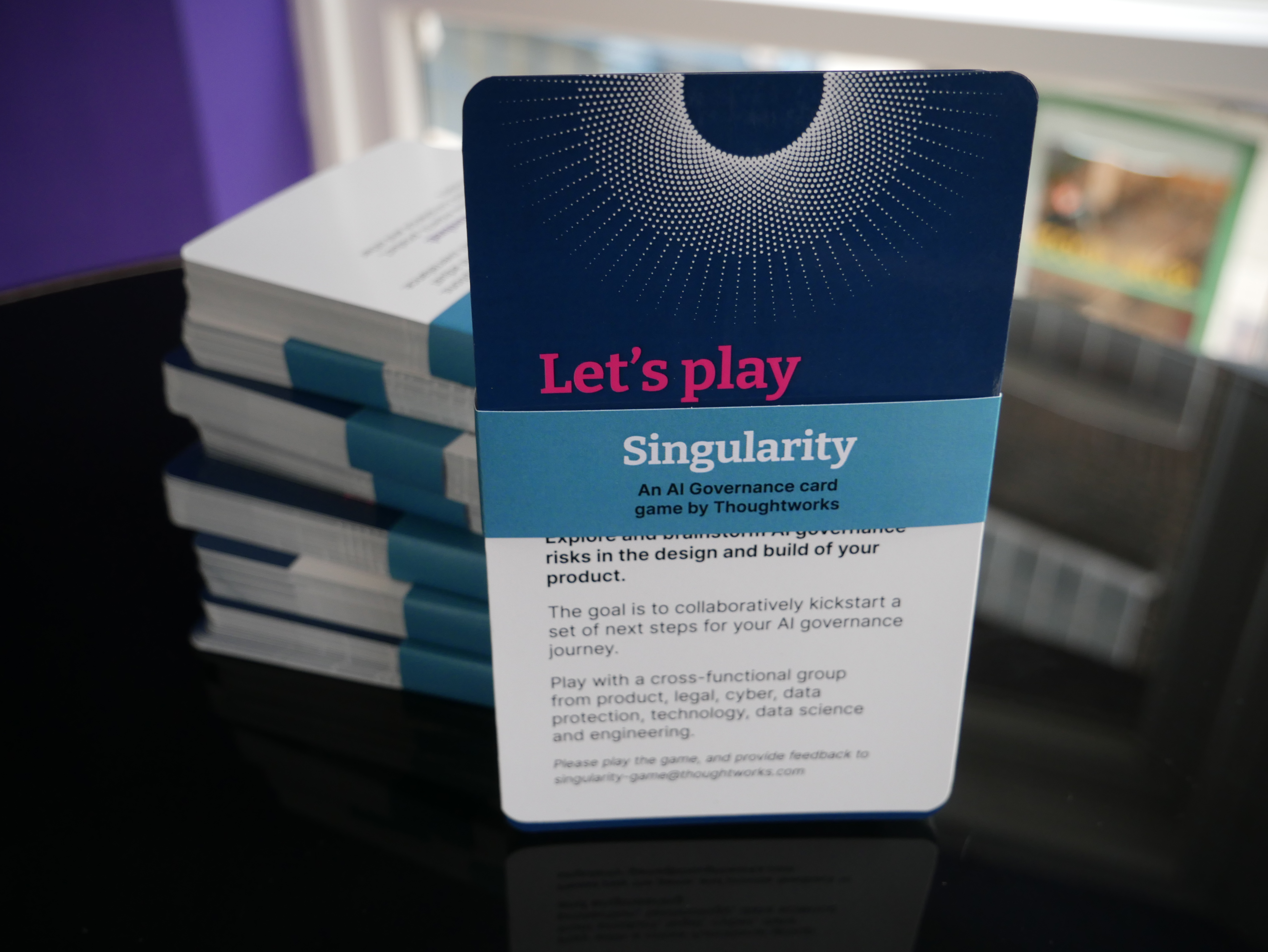 Singularity Card Game for AI Governance