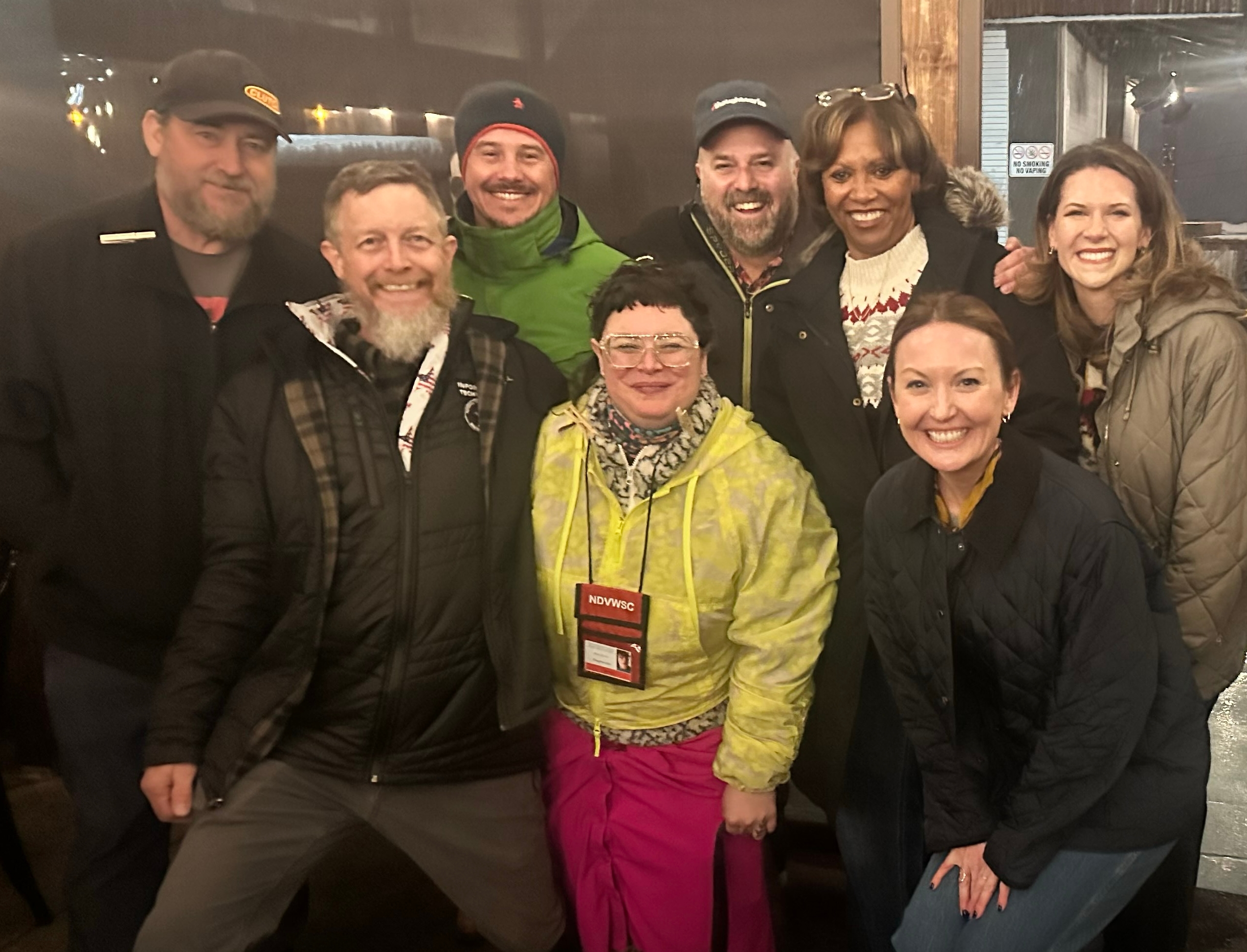 Thoughtworkers posing for a picture at the 39th National Disabled Veterans Winter Sports Clinic.