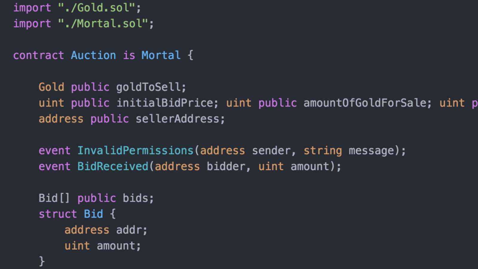 Smart transaction written in Solidarity