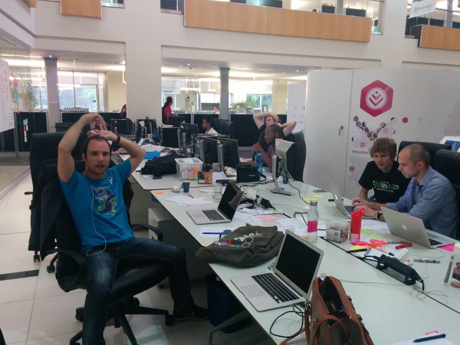 Dewald taking a break from code. Dewald taking a break from code.
