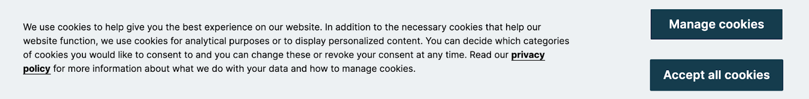 cookie acceptance pop up from a website cookie acceptance pop up from a website