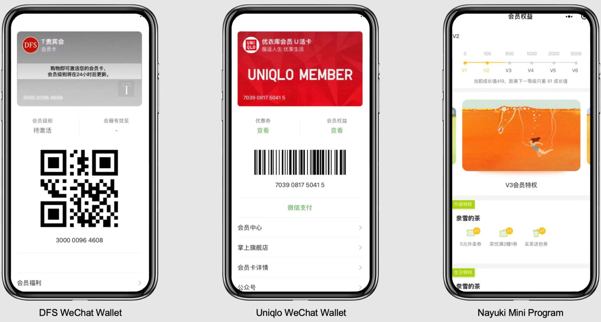 Image of several programs' wallets and mini programs