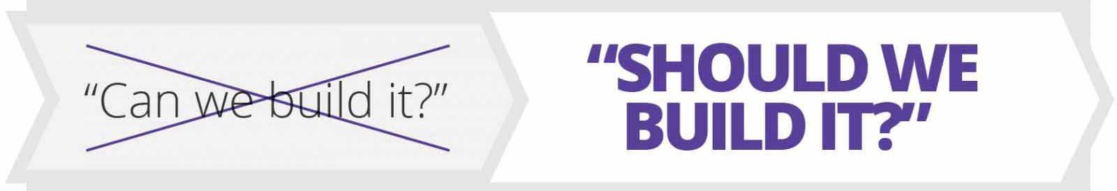 Lean Enterprise: don't ask "can we build it", as "should we build it"