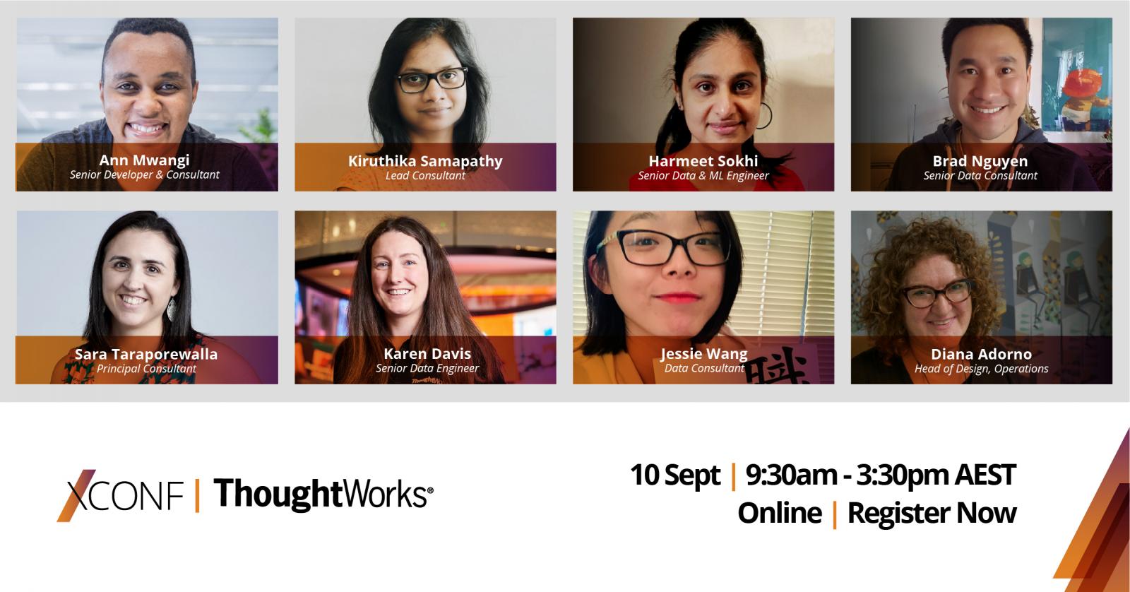 Image of speakers at XConf Online Australia