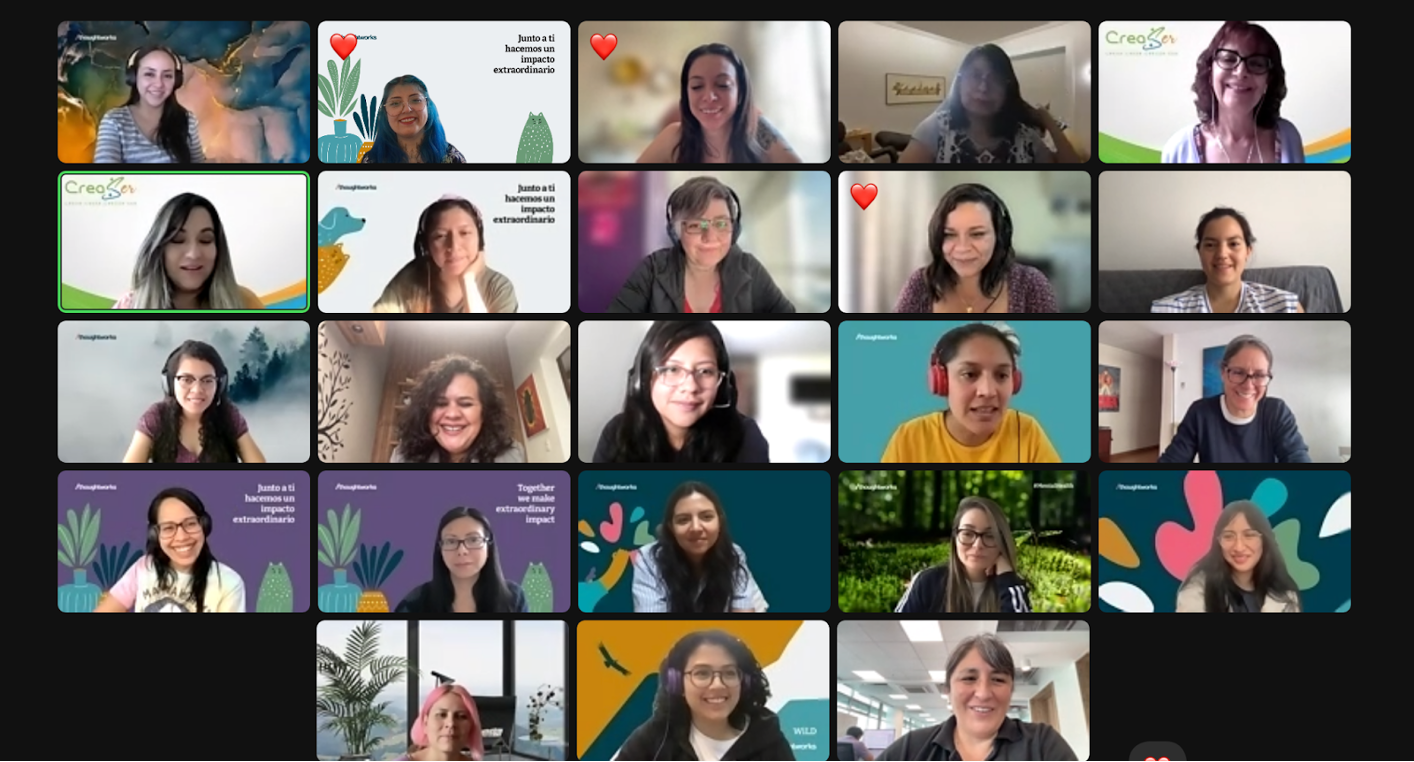 Reunión de zoom con las mujeres que formaron el programa de Wild 2022 Reunión de zoom con las mujeres que formaron el programa de Wild 2022