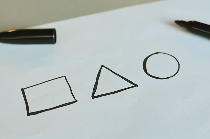 square triangle circle simple shapes