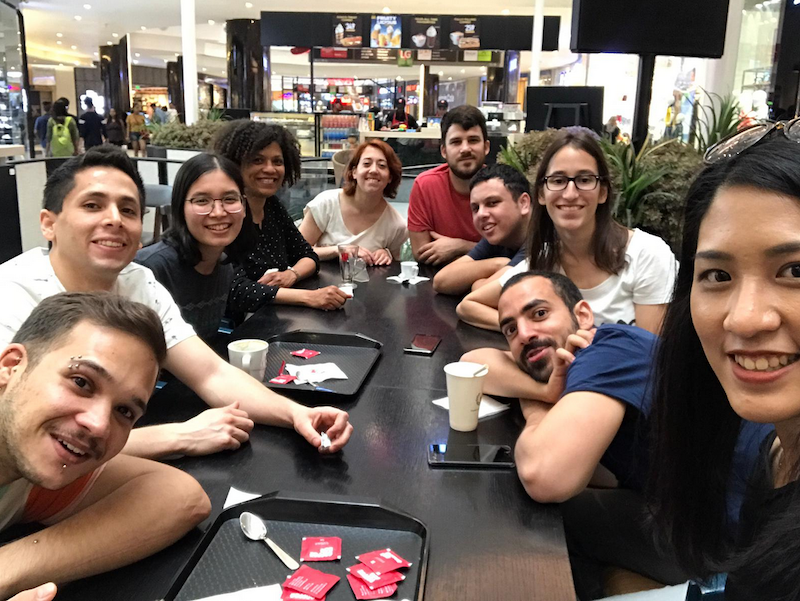 group of Thoughtworks grads out to dinner