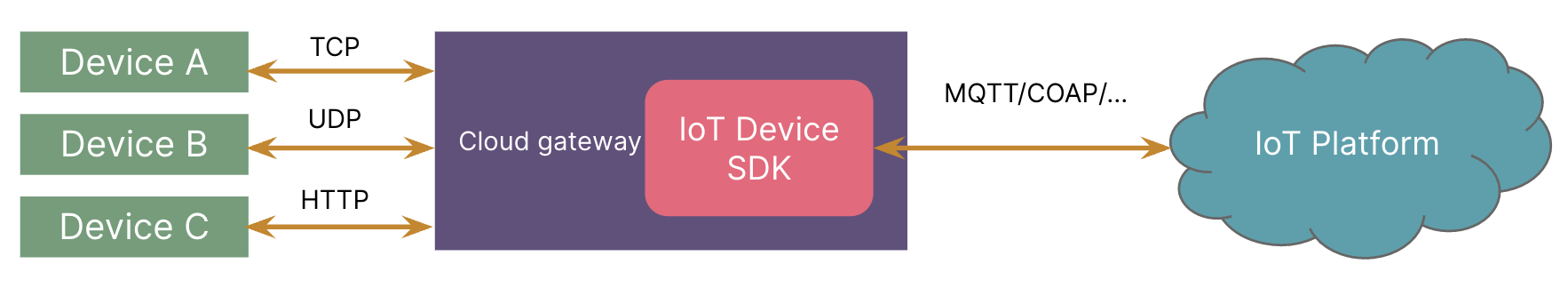 Devices that directly connect to the cloud gateway