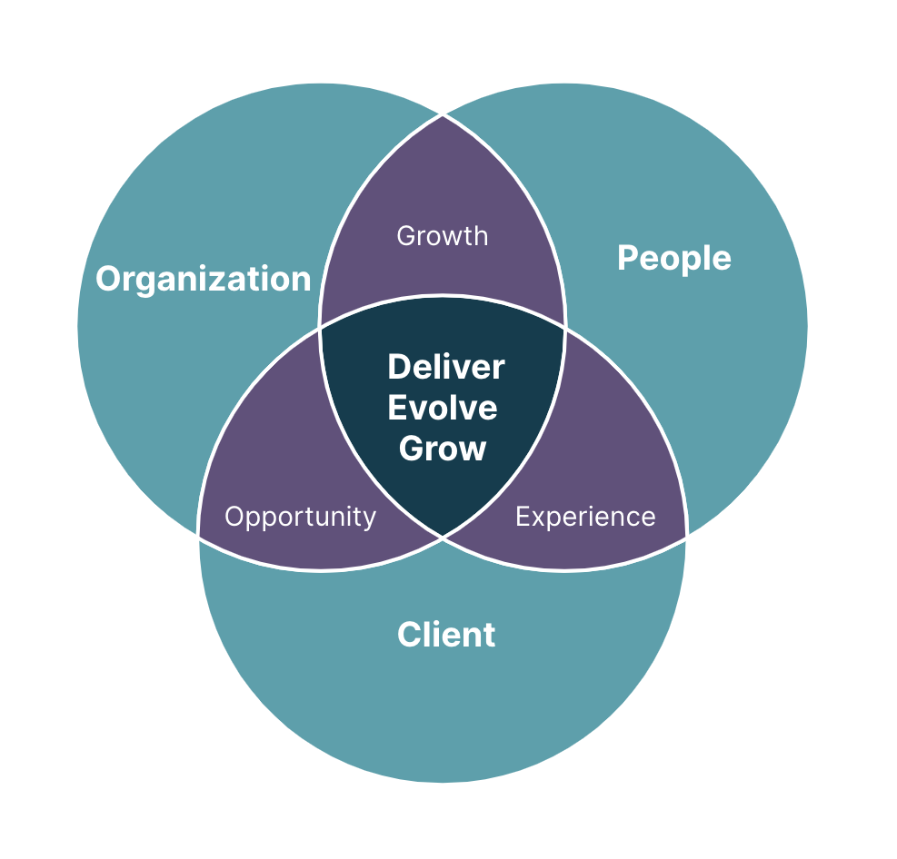 key stakeholders for the ‘Deliver, Evolve, Grow framework
