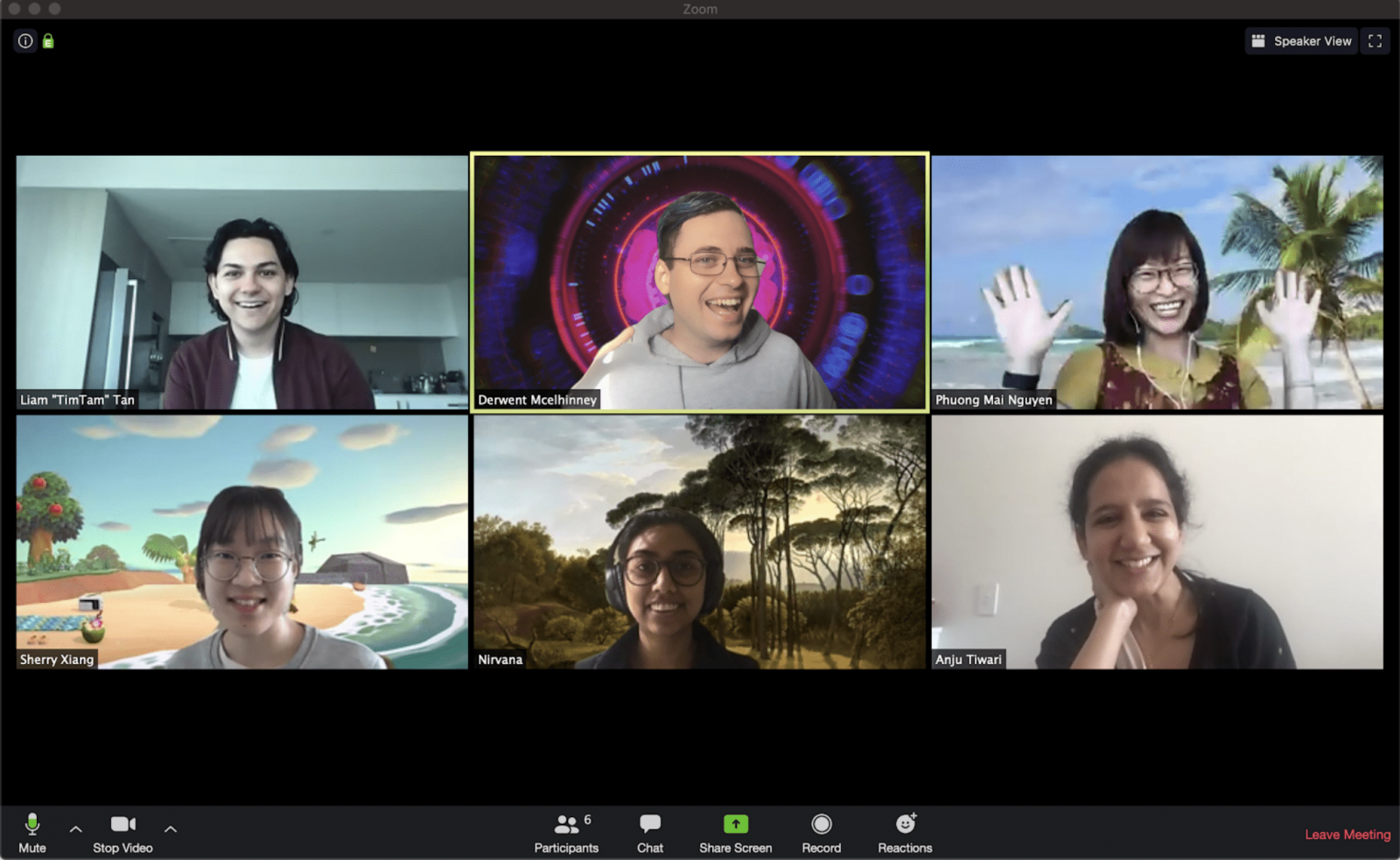 The Crisis App team on a Zoom call