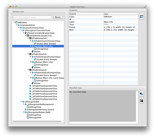 twist native ios testing - application spy