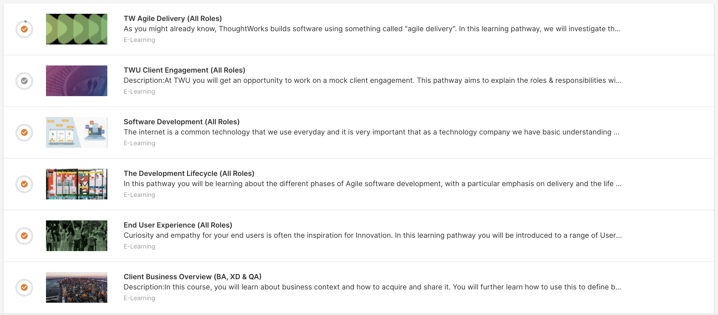 Screenshot of Thoughtworks University Screenshot of Thoughtworks University