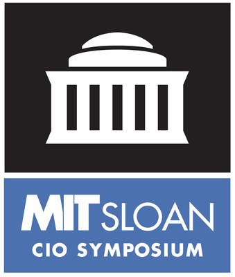 20th Annual MIT CIO Symposium logo black background white building with columns May 15 & 16 2023