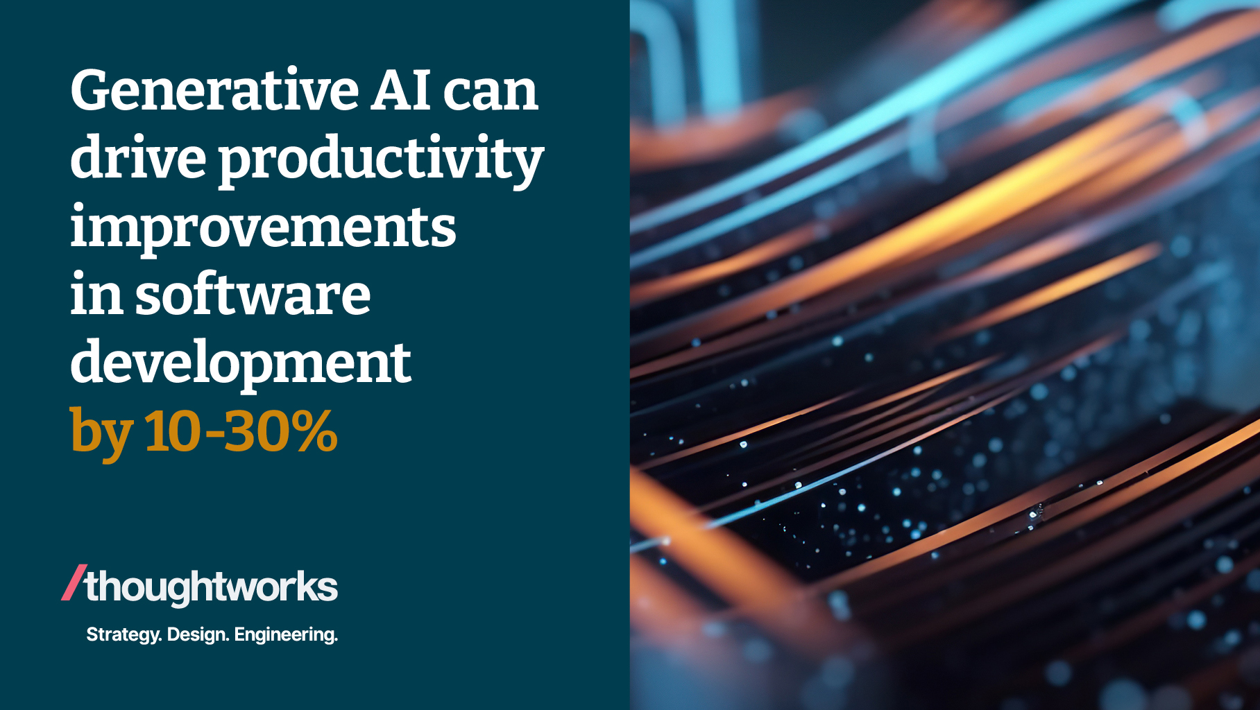 Generative AI can drive productivity improvements in software development by 10-30%
