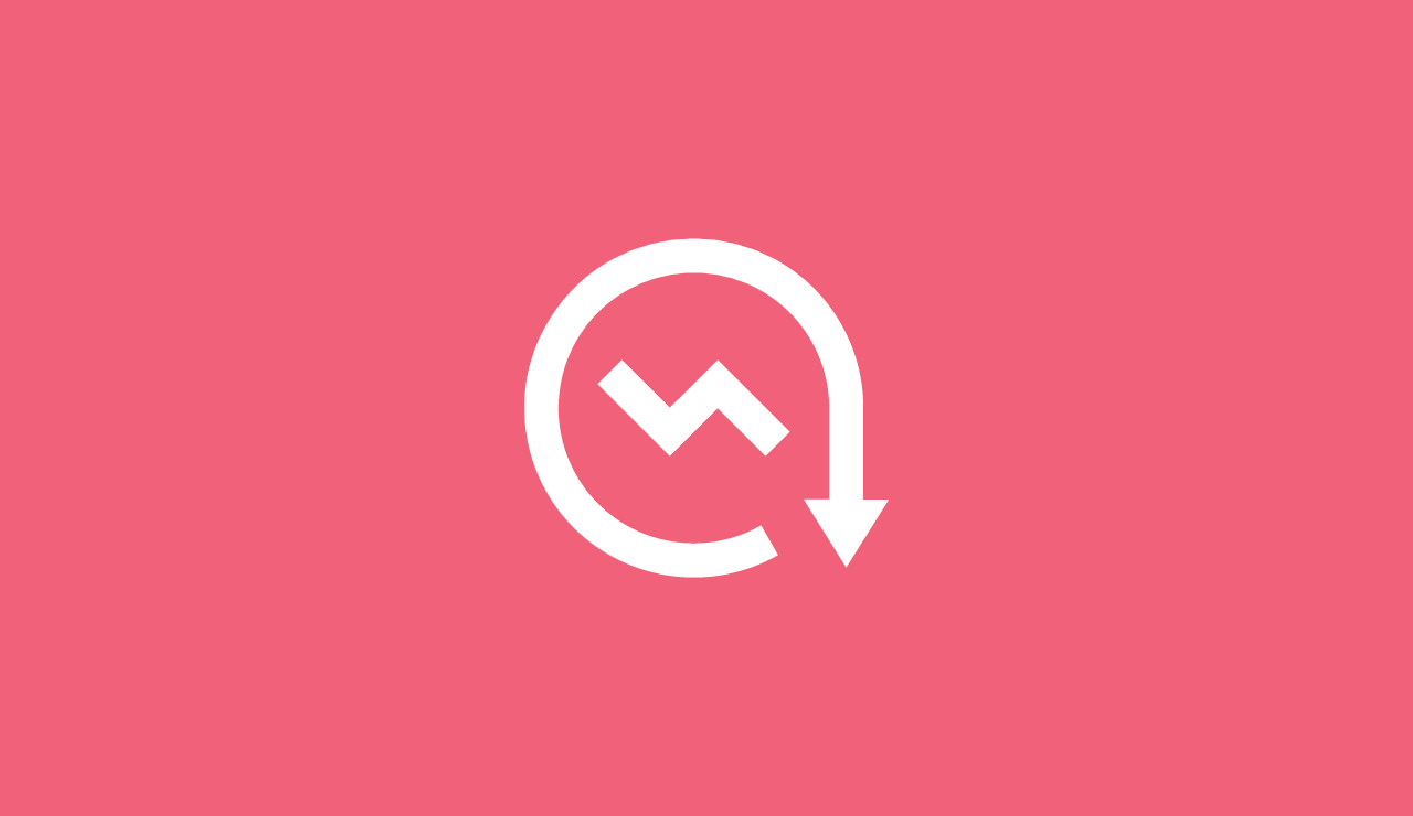Pink background and a white icon depicting revenue loss Pink background and a white icon depicting revenue loss