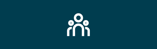 Blue box with people icon