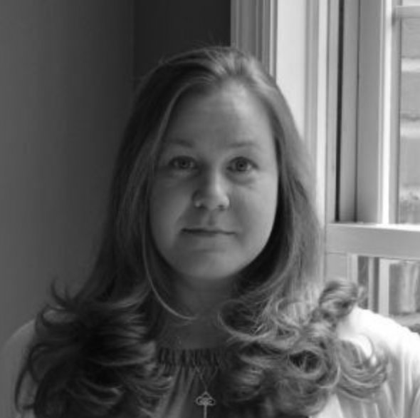 Black and white image of woman