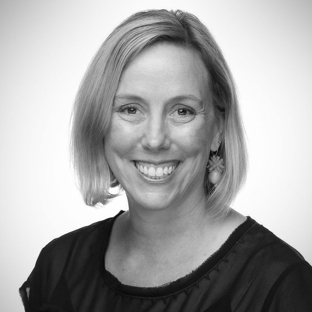 Black and white image of woman